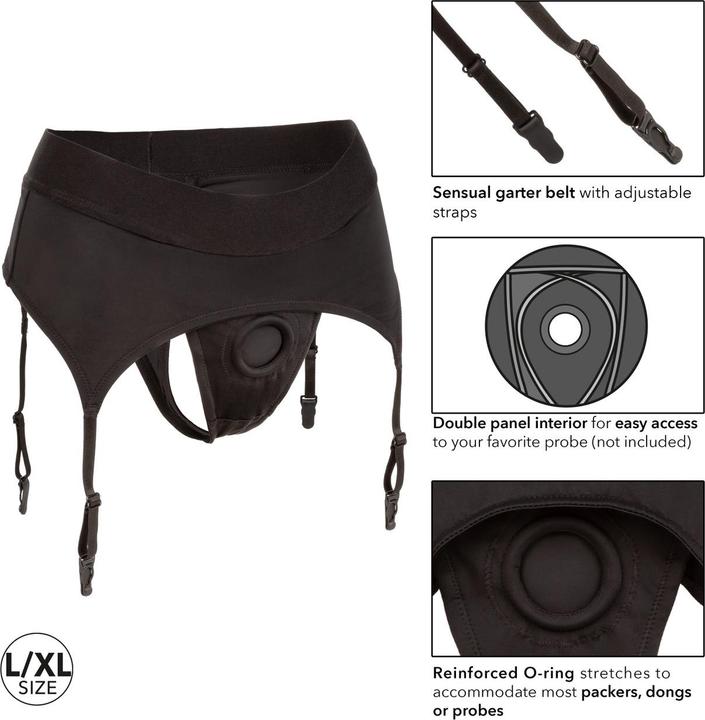 Productafbeelding CalExotics Grenzeloze™ String met Kousenband - L/XL (L, XL)