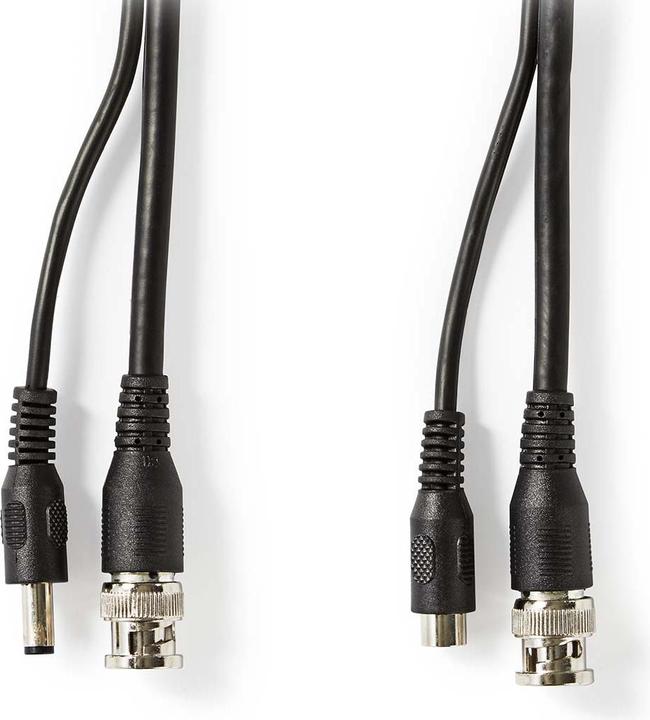 Produktbild Nedis CCTV-Kabel RG59 mit vormontierten BNC- und DC-Steckern, 10 m Siamesisches Kabel für Überwachun (S/FTP, CAT5, 10 m)
