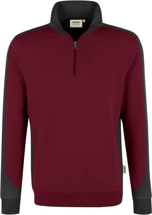 Image du produit Hakro Sweat-shirt zippé Contrast Performance bordeaux/anthr. 6XL (6XL)