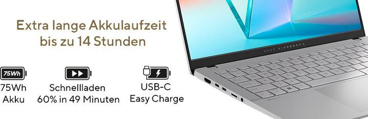 Actual product image ASUS Vivobook S 14 (14", AMD Ryzen AI 7 350, 16 GB, 1000 GB, DE)