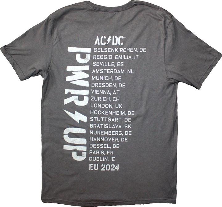 Actual product image AC/DC Unisex Adult PWR-UP EU Tour '24 Logo Back Print T-Shirt (3XL)
