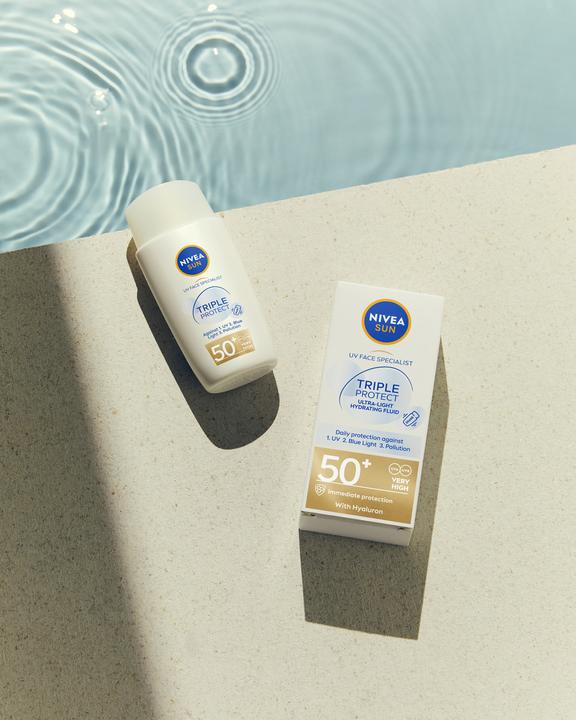 Immagine prodotto NIVEA Sole UV Viso Tripla Protezione FPS50+ (Crema solare viso, SPF 50, 40 ml, 62 g)