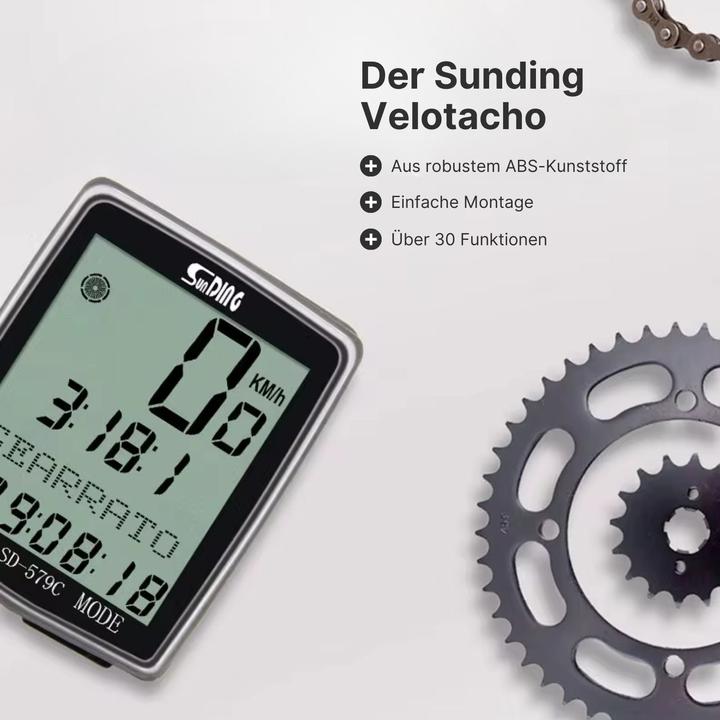 Immagine prodotto Hermex Tachimetro per bici Sunding Tachimetro per bici Computer per bici Computer per bici