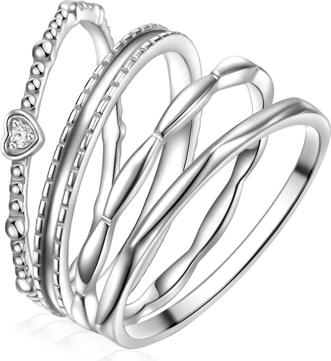 Produktbild Glanzstücke München Damen Herz Sterling Silber Zirkonia silber - 31974 (58, 925 Silber)
