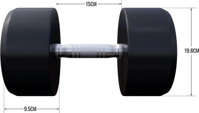 Immagine prodotto Gorilla Sports Manubri rotondi (1 x 32,5 kg)