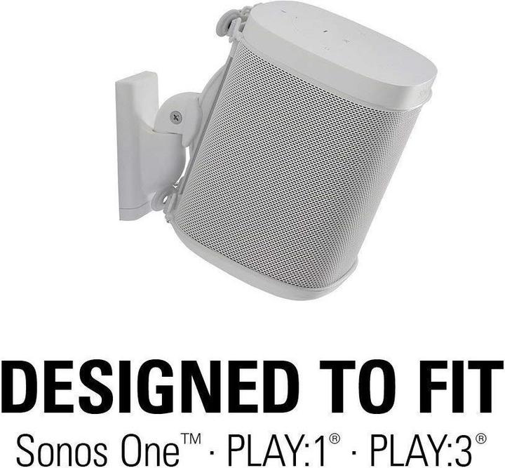 Image du produit Sanus Support mural pour Sonos ONE, PLAY:1 & 3 (1 pièce, Installation murale, Pivotant, Inclinable)