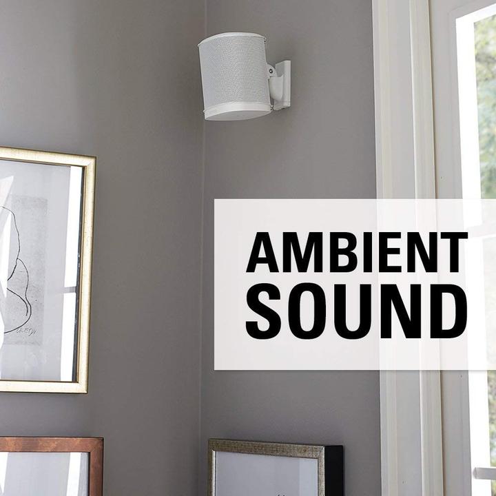Image du produit Sanus Support mural pour Sonos ONE, PLAY:1 & 3 (1 pièce, Installation murale, Pivotant, Inclinable)