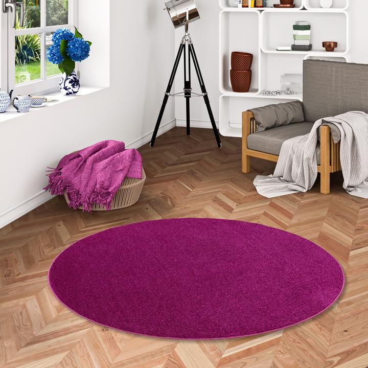 Produktbild Snapstyle Hochflor Velours Teppich Luna Rund (133 x 133 cm)