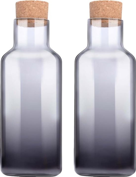 alpina 2er-Set Glasflasche mit Korkdeckel, 1,25 Liter (1.25 l)
