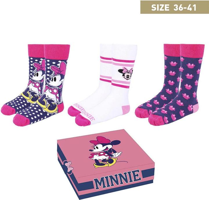 Image du produit Cerda Disney - Minnie Mouse - lot de 3 paires de chaussettes (EU 36-41) (Lot de 3, 36 - 41)
