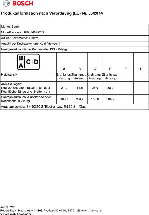 Productafbeelding Bosch Hausgeräte PKC845FP1D