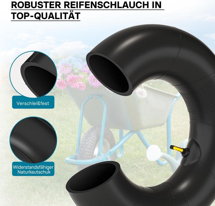 Produktbild Wiltec Schlauch Luftschlauch Rasenmäherreifen TR87 16x6.50-8 Rasentraktor Aufsitzmäher (Rasentraktor, Gartenmaschinen Ersatzteile)