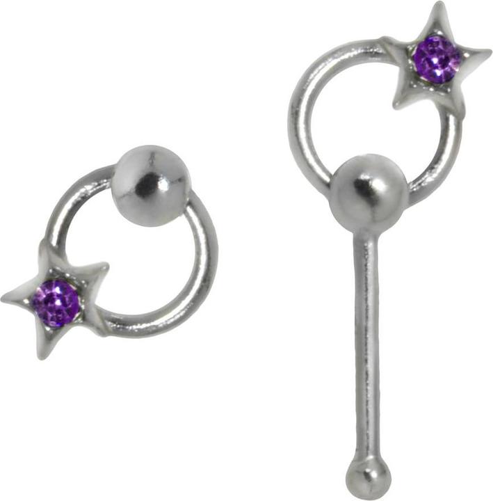 Produktbild Bijouteria Nasenpiercing (Kristall, Silber 925)