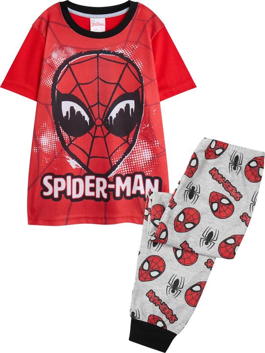 Spiderman Schlafanzug mit langer Hose Jungen kurzärmlig