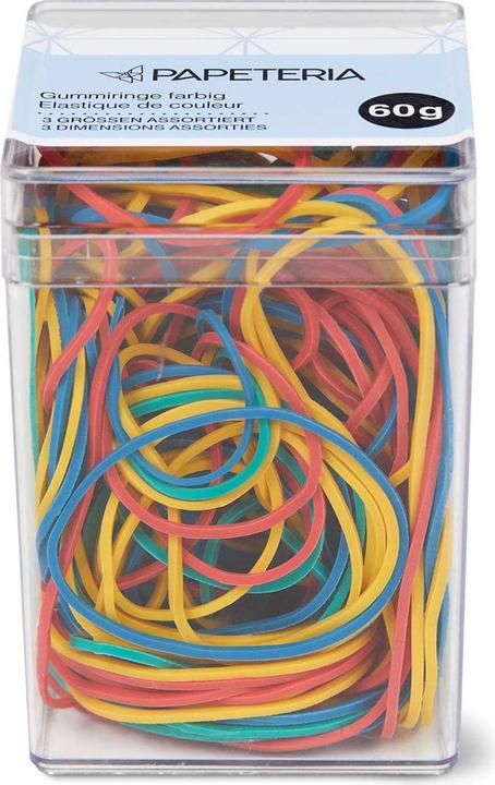 Image du produit Papeteria Anneaux en caoutchouc de couleur 60g (60 pcs)
