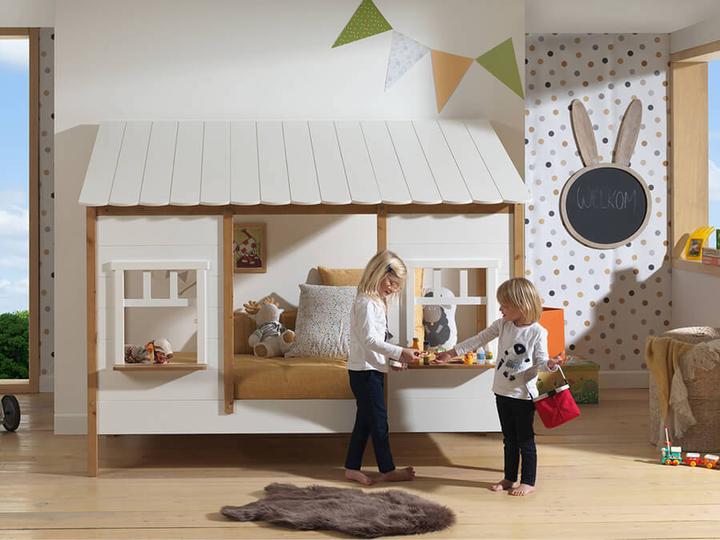 Image du produit Vipack Lit de maison avec toit (90 x 200 cm)