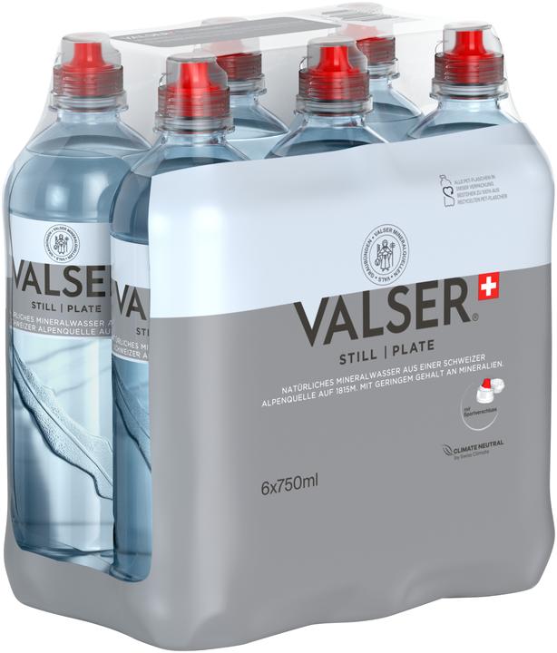 Actual product image Valser Still sports cap (6 x 75 cl)