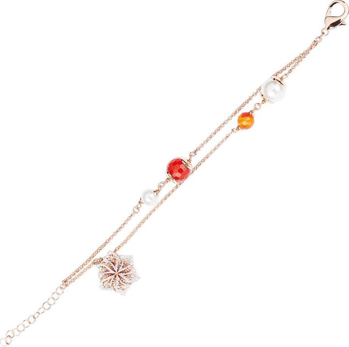 Actual product image Ottaviani Bronze bracelet with silver glitter and bijoux pearls