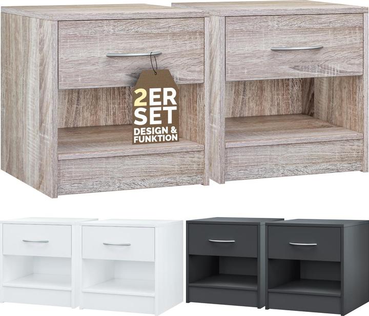 Actual product image Casaria Nachttisch (41 x 39 x 28 cm)