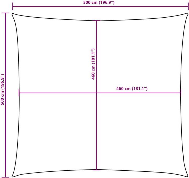 Produktbild VidaXL Sonnensegel (500 x 500 cm)