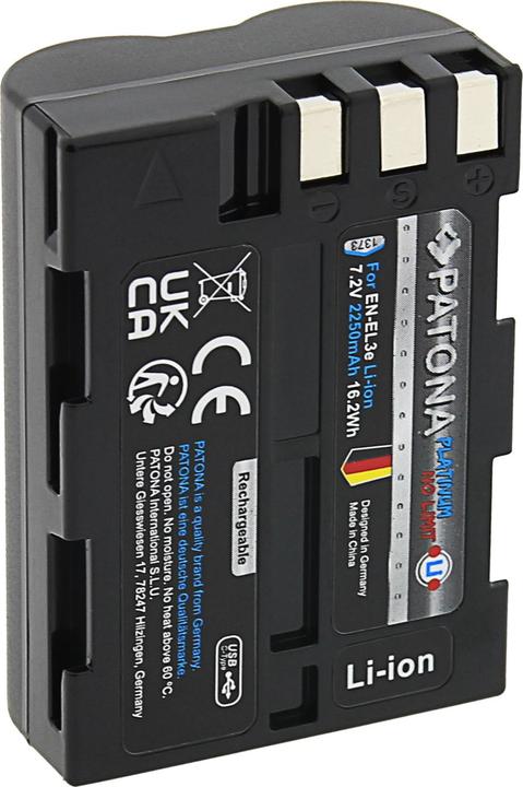 Image du produit Patona Platinum Accumulateur Nikon EN-EL3E USB-C (Batterie)