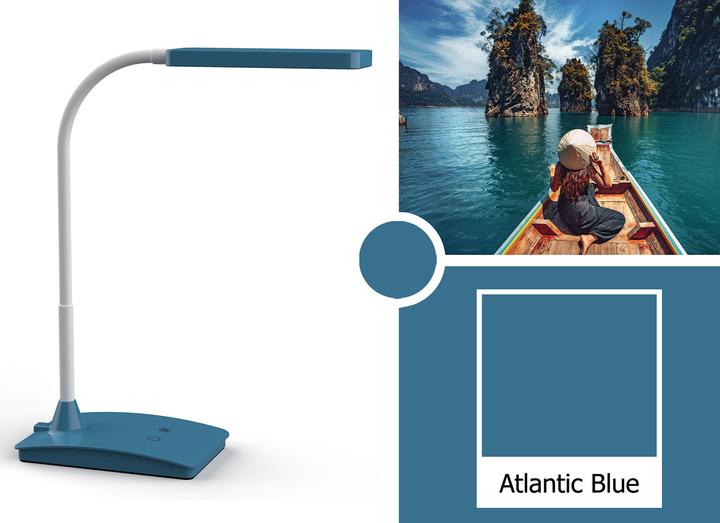 Actual product image Maul MAULpearly colour vario LED desk lamp, dimmable, 320 lumen, 6 W, blue. (320 lm)