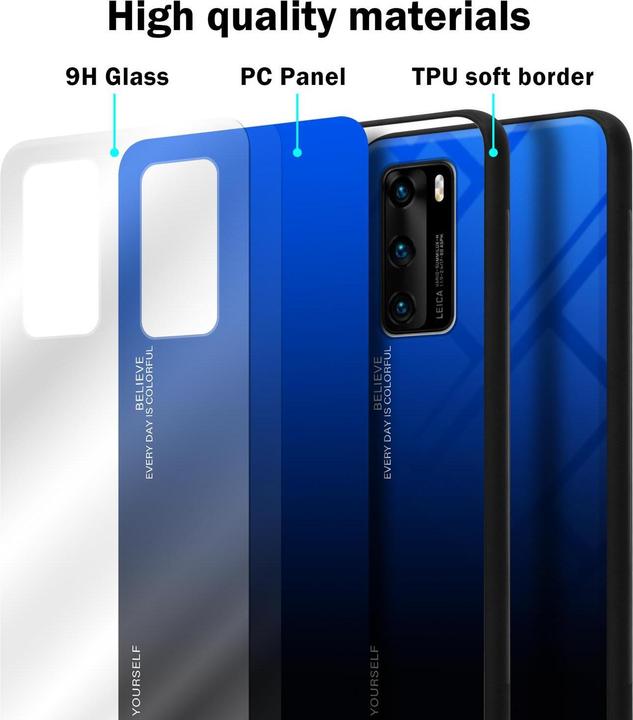 Actual product image Cadorabo TPU 2 colors glass cover (Huawei P40)