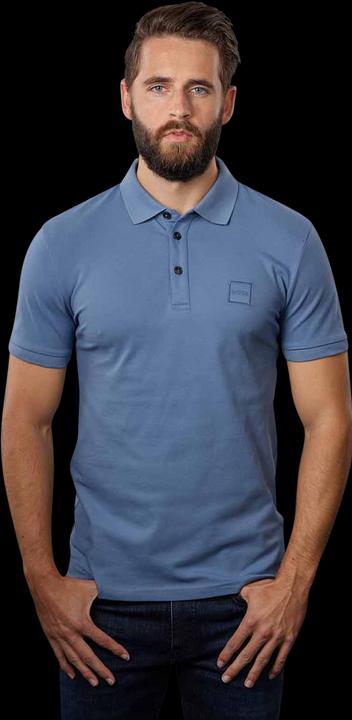 Hugo Boss Boss Orange Short Sleeve Polo Shirt Slim Fit Open Blue (3XL)