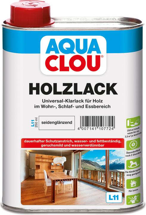 Produktbild Clou Aqua Holzlack (Farblos, 0.25 l)