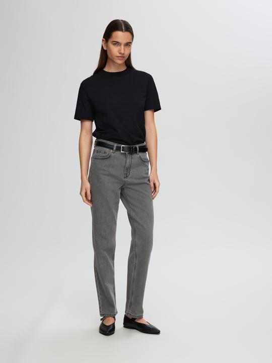 Actual product image Selected Femme Slfalice Mw Straight Eloise Grey Jeans (W31/L34)