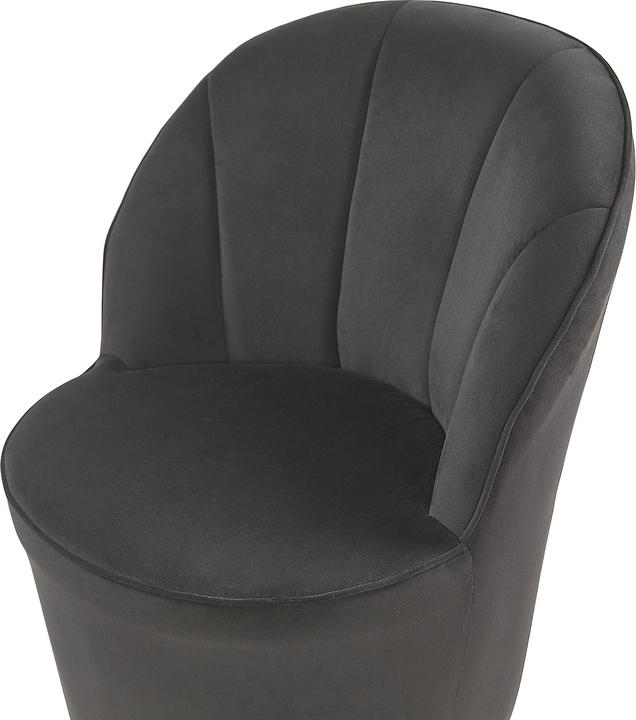 Actual product image Beliani Armchair velvet black / gold semicircular ALBY