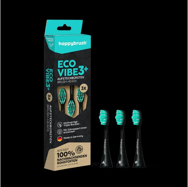 Produktbild happybrush Zahnbürstenkopf Eco Vibe (3 x)