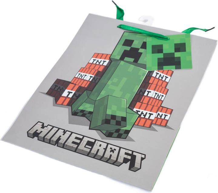Actual product image Minecraft Creeper Gift Bag (Cellophane wrap)