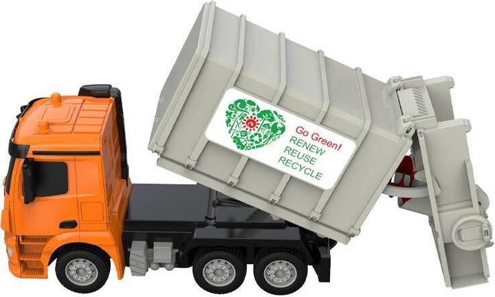 Immagine prodotto Double Telecomando per camion della spazzatura RC 1:26 (arancione) Mercedes-Benz Antos E676-003