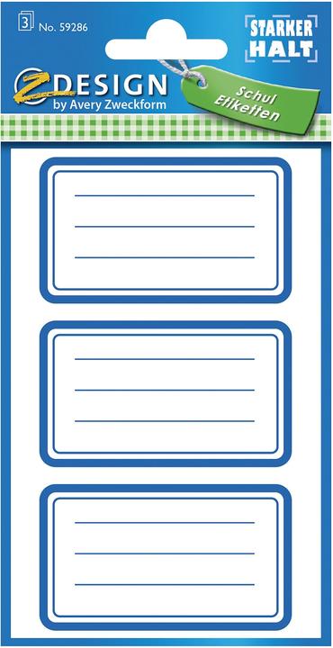 Actual product image Z-Design Sticker School Frame Blue
