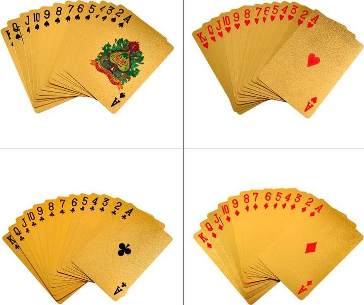 Produktbild JTI Spielkarten in einer Box - Kartenspiel mit 24-Karat-Vergoldung