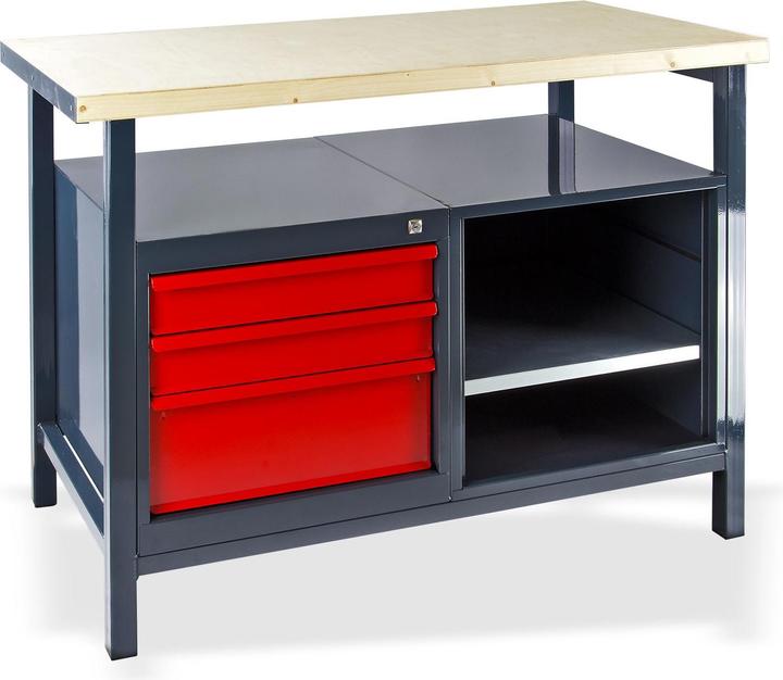 Actual product image Dema Workbench with 3 drawers (59 cm, 119 cm)
