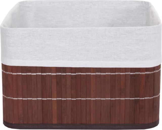 Immagine prodotto Swisshandel24 2x Cesto portaoggetti, cesto portaoggetti, cesto scaffale, bambù - marrone