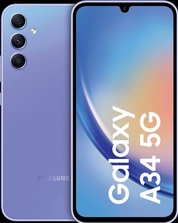 Image du produit Samsung Galaxy A34 5G (128 Go, Awesome Violet, 6.60", Double SIM, 48 Mpx, 5G)