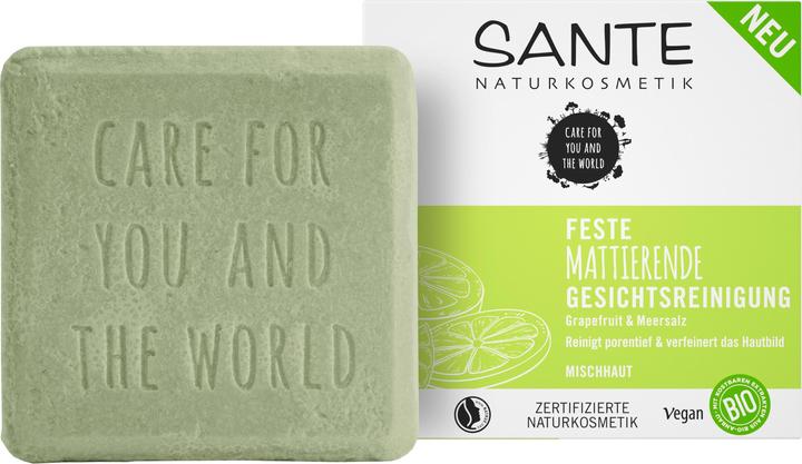 Produktbild Sante Gesichtsreinigung Mattierend Bio-Grapefruit & Meersalz 60 g (Reinigungstücher, 60000 ml)