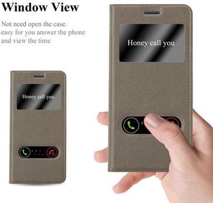 Actual product image Cadorabo Book with View double window cover (Samsung Galaxy S7 Edge)