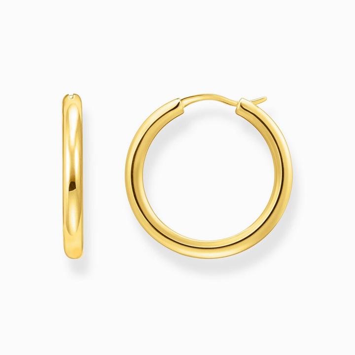 Image du produit Thomas Sabo Créoles au design classique et élégant (Or jaune 750 plaqué or, Argent sterling 925)