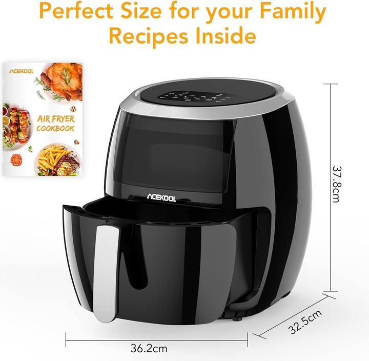 Actual product image Acekool Hot Air Deep Fryer 8L