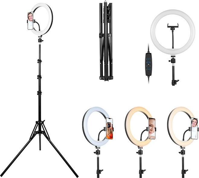Image du produit Tracer RING 30cm tripode 210cm lampe à anneau (1700 lm)
