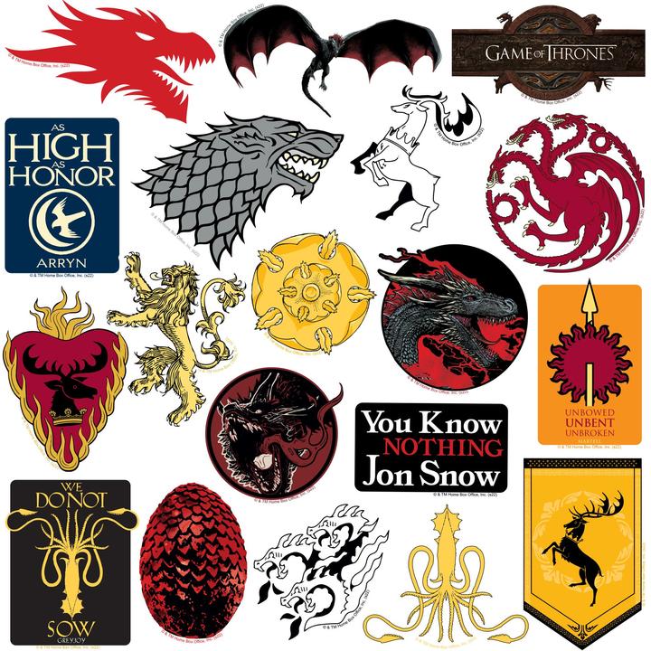 Produktbild Game of Thrones Sortierte Designs Aufkleber Deluxe 100erPack Vinyl