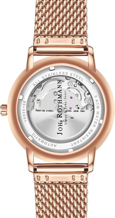 Actual product image John Rothmann Mens Automatic Watch Friedrich Stainless Steel Rose Gold - 26875 (Analogue wristwatch, 38.50 mm)