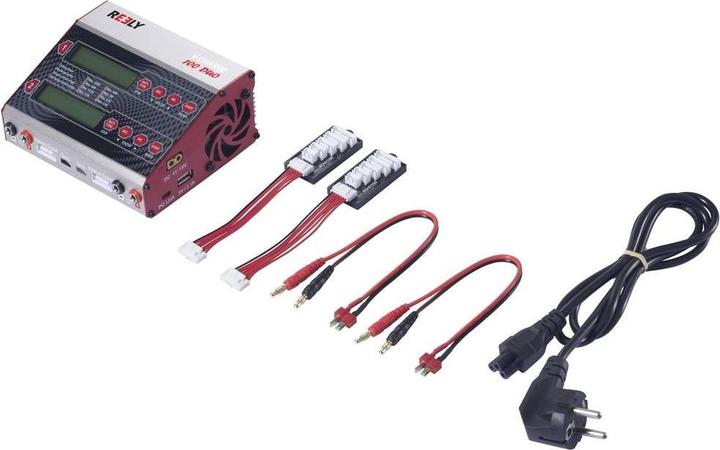 Actual product image Reely V-Charge 100 Duo model making multifunction charger 12 V, 230 V 10 A