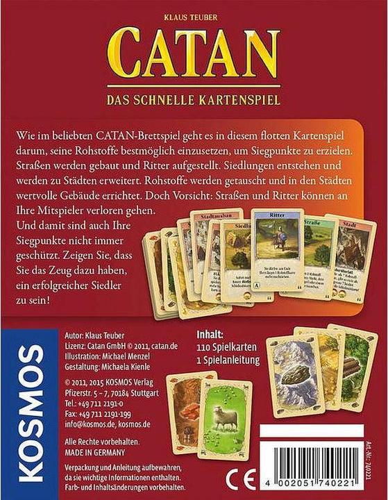 Produktbild Kosmos Die Siedler von Catan: Das schnelle Kartenspiel (Deutsch)