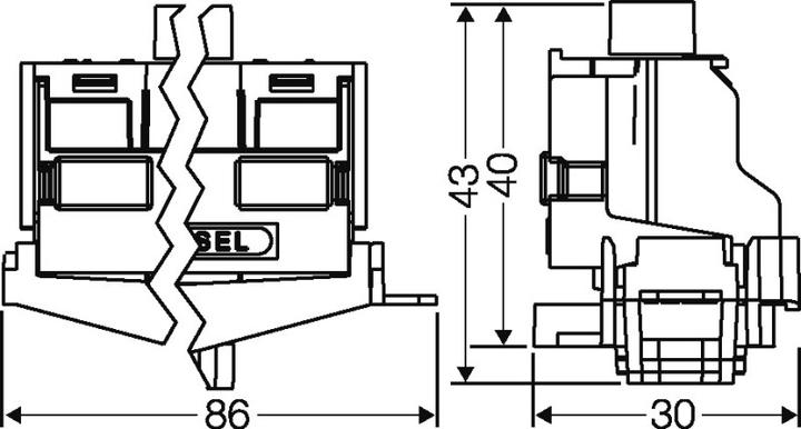 Actual product image Hensel Terminal strip 1p gn/ge 80A 1.5-25qmm 11136000