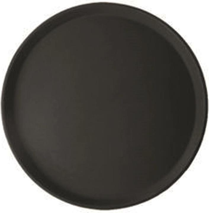 Linum Plateau de service rond antidérapant noir Ø35.5cm